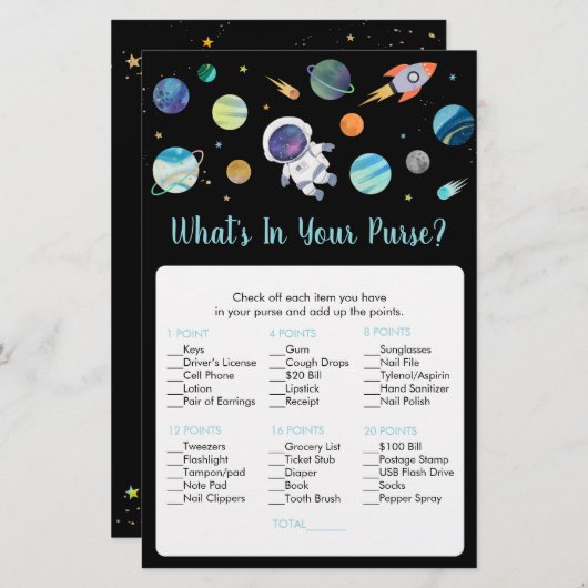 宇宙飛行士の宇宙あなたの財布のゲームの何 (正面/裏面)