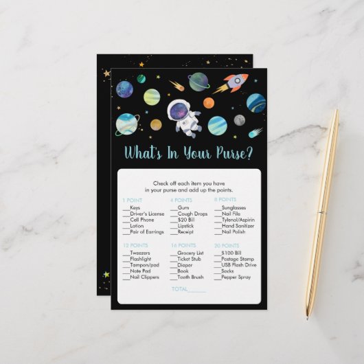 宇宙飛行士の宇宙あなたの財布のゲームの何 (正面/裏面インサイチュ)