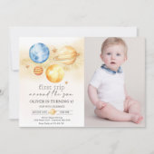 宇宙飛行士の宇宙が太陽のまわりにの写真を最初に旅 招待状 (正面)