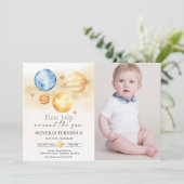 宇宙飛行士の宇宙が太陽のまわりにの写真を最初に旅 招待状 (スタンド正面)