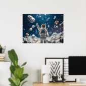 宇宙飛行士の宇宙の壁 ポスター (ホームオフィス)