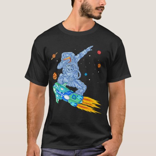 宇宙飛行士の宇宙の床板 Tシャツ (正面)