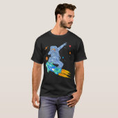 宇宙飛行士の宇宙の床板 Tシャツ (正面フル)