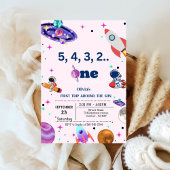 宇宙飛行士の宇宙の最初ののまわりに旅は太陽の誕生日 招待状