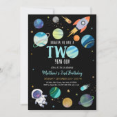 宇宙飛行士の宇宙の第2誕生日 招待状 (正面)