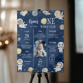 宇宙飛行士の宇宙サファリ誕生日マイルストーン ポスター