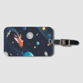 宇宙飛行士の宇宙シャトルトラベルムーンスター ラゲッジタグ (正面横)