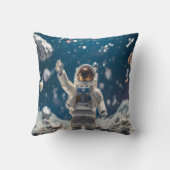 宇宙飛行士の宇宙スロー枕 クッション (裏面)