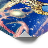 宇宙飛行士の宇宙パーソナライズされたポスター ポスター (角)