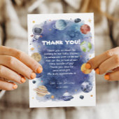 宇宙飛行士の宇宙ベビーシャワーサンキューカード 招待状