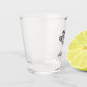 宇宙飛行士の宇宙人テニス選手 ショットグラス (左)