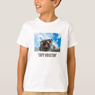 宇宙飛行士の宇宙写真ボーイズ Tシャツ