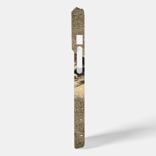 宇宙飛行士の宇宙地球セピア Case-Mate iPhoneケース (裏面 / 左)