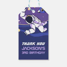 宇宙飛行士の宇宙子供の誕生日党の好意 ギフトタグ