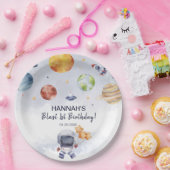 宇宙飛行士の宇宙少年1歳の誕生日パーティー ペーパープレート (パーティー)