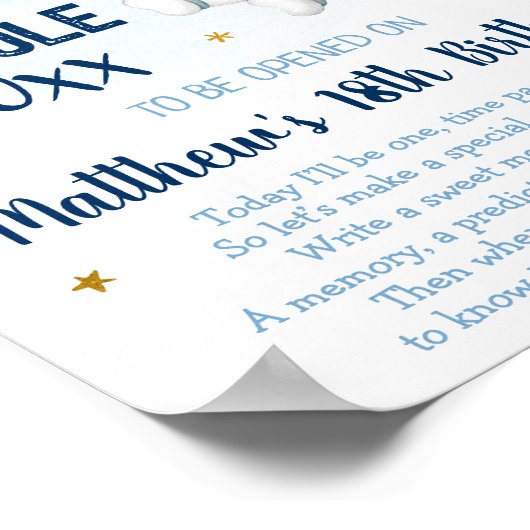 宇宙飛行士の宇宙時間カプセル第1の誕生日 ポスター (角)