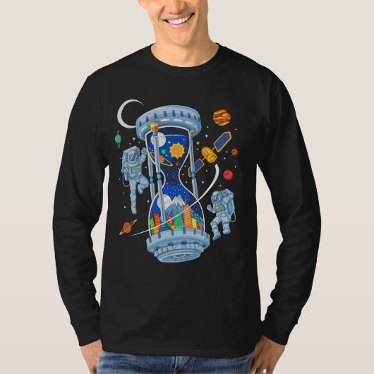 宇宙飛行士の宇宙時間 Tシャツ (正面)