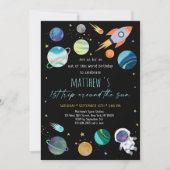 宇宙飛行士の宇宙最初の誕生日 招待状 (正面)