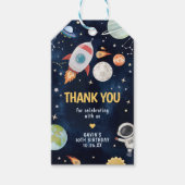 宇宙飛行士の宇宙爆発メッセージカード ギフトタグ (正面)