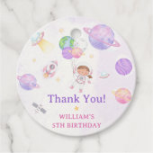 宇宙飛行士の宇宙誕生日ありがとう フェイバータグ (正面)