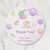 宇宙飛行士の宇宙誕生日ありがとう フェイバータグ (正面)