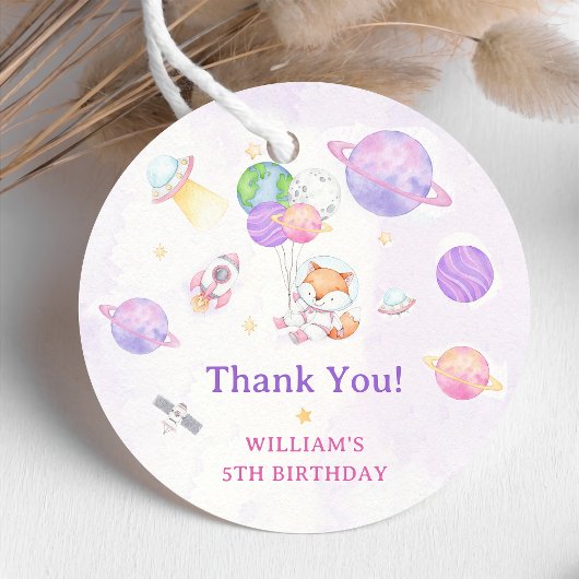 宇宙飛行士の宇宙誕生日ありがとう フェイバータグ