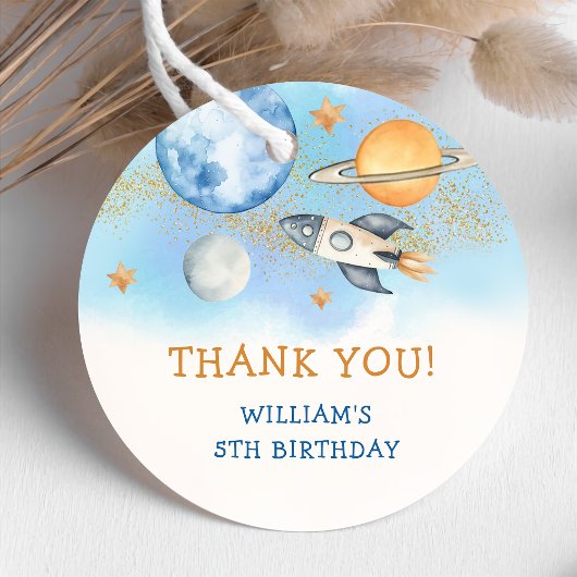 宇宙飛行士の宇宙誕生日ありがとう フェイバータグ