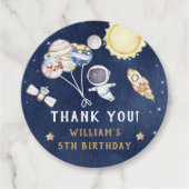 宇宙飛行士の宇宙誕生日ありがとう フェイバータグ (正面)