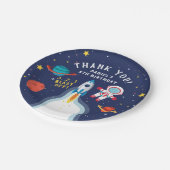 宇宙飛行士の宇宙誕生日ありがとう ペーパープレート (アングル)