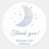 宇宙飛行士の宇宙誕生日ありがとう ラウンドシール (正面)