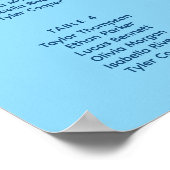 宇宙飛行士の宇宙誕生日青い座席表 ポスター (角)