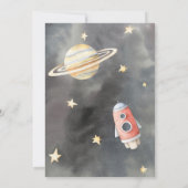 宇宙飛行士の宇宙誕生日1歳の招待状 招待状 (裏面)