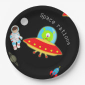 宇宙飛行士の宇宙誕生日 ペーパープレート (正面)