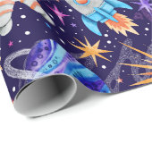 宇宙飛行士の宇宙飛行士の写真 ラッピングペーパー (ロールコーナー)