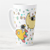 宇宙飛行士の宇宙飛行士の漫画 カフェラテマグ (左アングル)