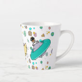 宇宙飛行士の宇宙飛行士の漫画 カフェラテマグ (右)