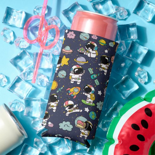 宇宙飛行士の宇宙飛行士の漫画 スリム缶クーラー (インサイチュ 夏)