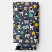 宇宙飛行士の宇宙飛行士の漫画 スリム缶クーラー (裏面)