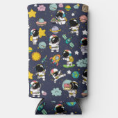 宇宙飛行士の宇宙飛行士の漫画 スリム缶クーラー (正面)