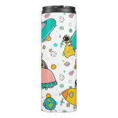 宇宙飛行士の宇宙飛行士の漫画 タンブラー (裏面)