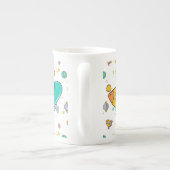 宇宙飛行士の宇宙飛行士の漫画 ボーンチャイナマグカップ (裏面)