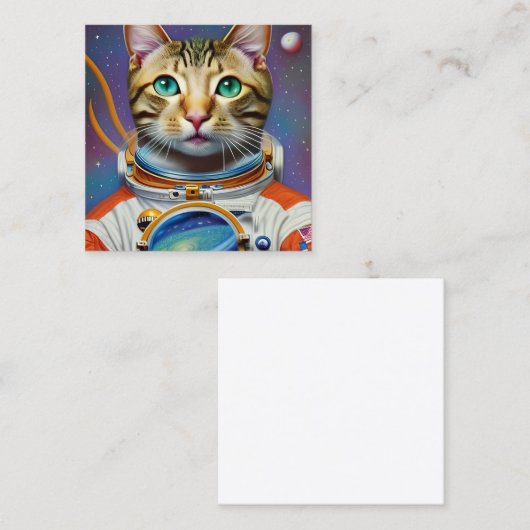 宇宙飛行士の宇宙 スクエア名刺 (正面/裏面)