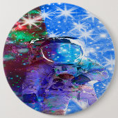 宇宙飛行士の寸法のピンバックボタン 缶バッジ (正面)