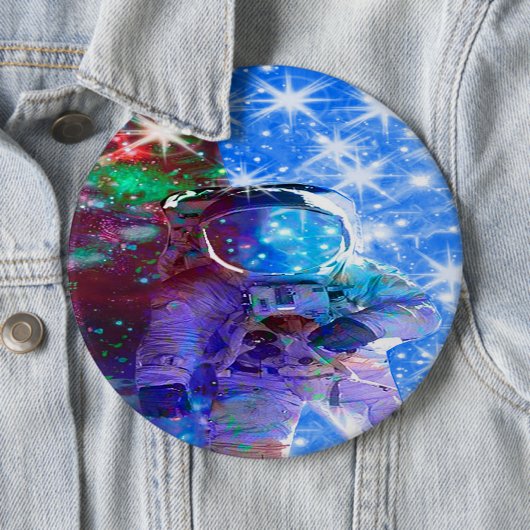 宇宙飛行士の寸法のピンバックボタン 缶バッジ (インサイチュ)