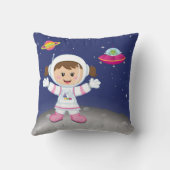 宇宙飛行士の少女 クッション (裏面)