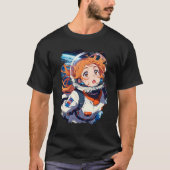 宇宙飛行士の少女 Tシャツ (正面)