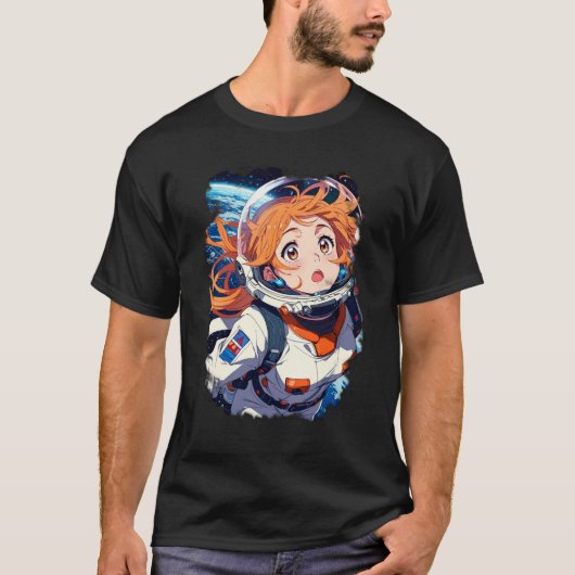 宇宙飛行士の少女 Tシャツ (正面)
