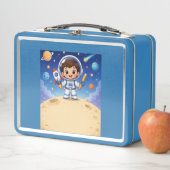 宇宙飛行士の少年が冒険の準備完了 ノート メタルランチボックス (インサイチュ)