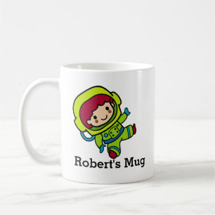 宇宙飛行士の少年の名前 コーヒーマグカップ