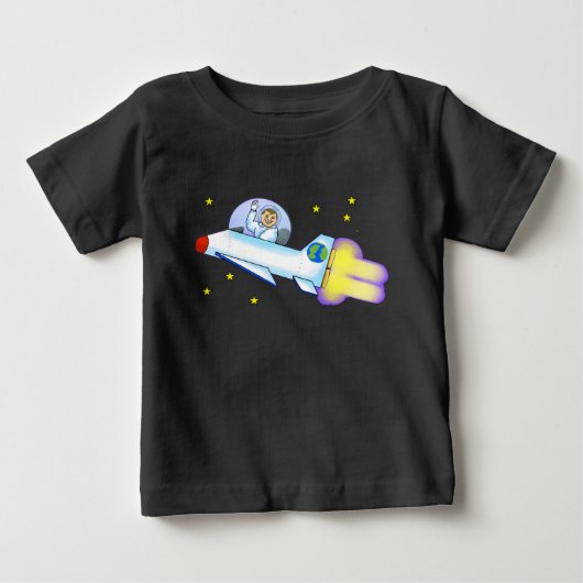宇宙飛行士の幼児用Tシャツ ベビーTシャツ (正面)